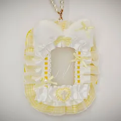 ハンドメイド レースデコ トレカケース 硬質 かわいい