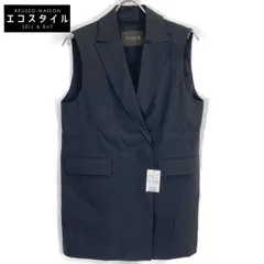 MACKINTOSH LONDON マッキントッシュロンドン G5E12-149-09 ﾌﾞﾗｯｸ ﾘﾈﾝ×ﾚｰﾖﾝ ｽﾄﾚｯﾁｼﾞﾚ 38