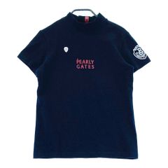 パーリーゲイツ モックネックシャツ ネイビー サイズ4(M) - メルカリ
