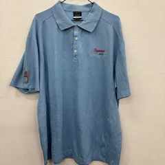 Y279 NIKE GOLF XL ブルー DRI FIT 半袖ポロシャツ ゴルフウェア ドライフィット ３つボタン 古着卸 アメリカ仕入