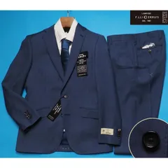 新品10.8万円 大手百貨店扱い 10マンス『CERRUTI チェルッティ ジェノバ 伊製生地』ウール100% 綾織 無地 スーツA5青紺(F) 1520091のサムネイル
