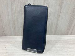 プラダ オーガナイザー サフィアーノレザー ロゴ金具 ネイビー 長財布