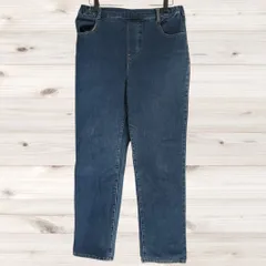 B2027 スタディオクリップ studio CLIP カジュアルパンツ ズボン(L) ブルー／青系 ワイド イージー ウエストゴム 無地 コットン 綿 着回し