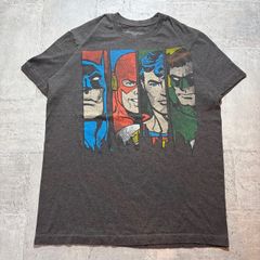O-1224 캐릭터 DC Comics Justice League Batman The Flash Superman 그래픽 프린트 T셔츠 사이즈 M