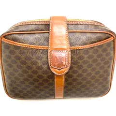 美品 CELINE マカダム柄 ショルダーバッグ サコッシュ ポシェット CELINE マカダム柄 ショルダーバッグ サコッシュ ポーチ ミニ セリーヌ