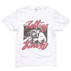 ローリング・ストーンズ【ROLLING STONES】 Photo Tシャツ バンドT ユニセックス　白　Mサイズ