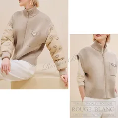 エルメス　国内定価765,500円　2024 A/W　2WAY ジップジャケット ベスト　“カレイドスコープ・エフェクト”　ベージュグレーズ　#36　タグ付【新品】のサムネイル