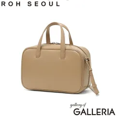 ROH SEOUL トートバッグ レディース ファスナー付き ローソウル 本革 レザー トート ハンドバッグ ミニショルダー スクエア型 おしゃれ Medium Tin square tote bag Glossy JLL00CF1X GLOSSYBEIGEのサムネイル