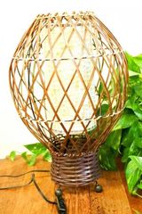 コイズミ プランティーナ レトロ ラタン調 鉢飾り 照明付 - メルカリ