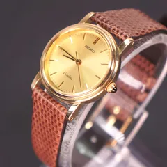 【稼働品】SEIKO EXCELINE　SGP30 アンティーク レディース腕時計　新品ベルト　電池交換済