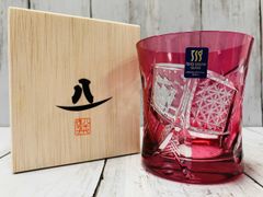 新品未使用】江戸切子 小鉢 食器 紫 大友精三 作家 東京都伝統工芸品