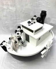 Disney ディズニー ポップコーンバケット ストラップ紐付 ミッキー スーベニア ウィリー 蒸気船ウィリー TDL 使用感有 
