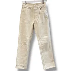 GALERIE VIE ギャルリー ヴィー コットンカシミヤホワイトデニムストレートパンツ 定価¥46.200 シンプル 大人カジュアル 白 ホワイト サイズ32 レディース 春 ゴーゴー古着マルイ北千住店 草3937のサムネイル