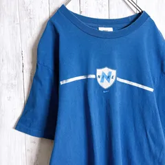 【入手困難】90s Vintage NIKE ナイキ 古着 ブルー プリントロゴ 半袖Tシャツ #988