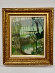 東山魁夷 「若葉の季節」 岩絵具方式複製画 作品証明シール有り - メルカリ