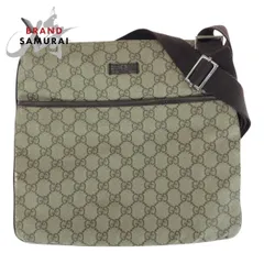 GUCCI グッチ ブラウン シルバー金具 GGスプリームキャンバス 141626 ショルダーバッグ メッセンジャーバッグ メンズ 505129【中古】