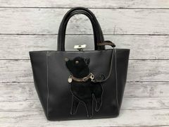 Kitamura キタムラ 犬モチーフ レザー トートバッグ ベージュ - メルカリ
