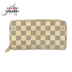 LOUIS VUITTON ルイヴィトン ダミエアズール ジッピー ウォレット ホワイト グレー N60019 長財布 ロングウォレット レディース 600165【中古】