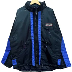 90s ノーティカ コンペティション ナイロンジャケット M 黒 青 NAUTICA COMPETITION VINTAGE セーリング ギア テック バックロゴ ビッグシルエット 刺繍 古着 ストリート ヒップホップ 00s Y2K / MS675のサムネイル