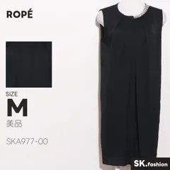 美品 ROPÉ ワンピース ワンピース　ノースリーブ　膝丈　裏地付き　ビジュー付き　バックフック