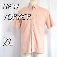NEWYORKERニューヨーカー 日本製 21年製 近年モデル 速乾性 ドライ生地 半袖 鹿の子ポロシャツ ゴルフ LL サーモンピンク 【古着】【中古】【送料無料】のサムネイル