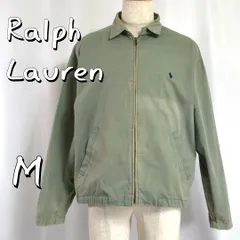 【ヴィンテージ】Ralph Laurenラルフローレン 90s・三角タグ フェード加工 オーバイサイズ クロップド丈 スイングトップ M セージグリーン 【古着】【中古】【送料無料】