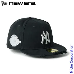 【新品】 ニューエラ  59FIFTY MLB ダメージキャップ ニューヨーク・ヤンキース ブラック 14745157 アウトドア 帽子 ユニセックス 59フィフティ