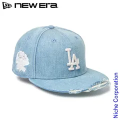 【新品】 ニューエラ  59FIFTY MLB ダメージデニム ロサンゼルス・ドジャース ネイビー 14745174 アウトドア 帽子 ユニセックス 59フィフティ