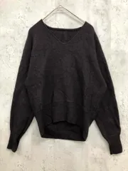 green label relaxing グリーンレーベルリラクシング ユナイテッドアローズ ウール100％ ドルマン Vネック プルオーバー ニット セーター sizeF/ブラウン ■◇ レディース