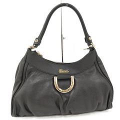GUCCI アビー 黒 レザー ワンショルダー 189833 ホーボーバッグ - メルカリ