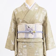 未使用◇水彩調の朝顔 現代レトロ浴衣 しつけ付き本染 夏物 長尺トール 