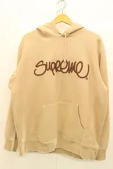 【中古】 Supreme メンズパーカー M 22SS Raised Handstyle Hooded Sweatshirt Supreme M ベージュ 肌色 ロゴ