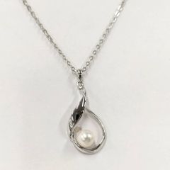 ミキモト パール ネックレス ティアドロップ 美品 シルバー 一粒 プチ