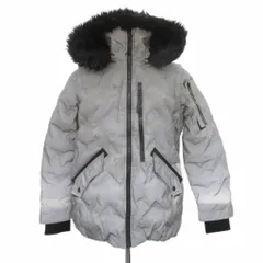 ワークマン フィールドコア FieldCore 中綿ジャケット 上着 ミドル丈 L ライトグレー フード付き 迷彩柄 /SY47 ■ECB003