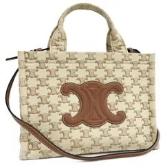 CELINE 2WAYハンドバッグ トリオンフ キャンバス ベージュ系
