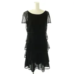 エンポリオアルマーニ EMPORIO ARMANI ワンピース 半袖 膝丈 40 黒 /NR ■ECE004