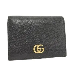 GUCCI GGマーモント 二つ折り財布 レザー ブラック 456126