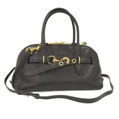 MIUMIU 2WAY ショルダーバッグ ハンドバッグ レザー ブラック 5BB169のサムネイル