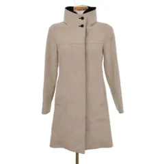 ケーティー キヨコ タカセ  K.T KIYOKO TAKASE スタンドカラーコート フロントボタン 無地 ネックファー ハイネック ミドル丈 7 白 ホワイト 01-15WP07E ■ECA003