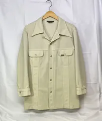 70s Lee リー ポリエステル ウエスタン シャツ ジャケット サイズ：L カラー：クリーム系 古着 ヴィンテージ アメカジ