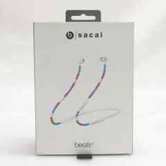 【美品】sacai×beats X ワイヤレスイヤフォン ジャンク Bluetoothイヤフォン「BeatsX」にsacaiコラボモデル。ビーズでケーブル