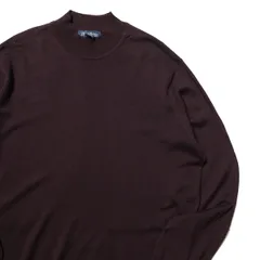 90's 00's ブルックスブラザーズ ハイネック メリノウール ニットセーター XXL 濃紫系 無地 薄手 90年代 旧タグ オールド BROOKS BROTHERS アメリカ古着 USED ビンテージ ヴィンテージのサムネイル