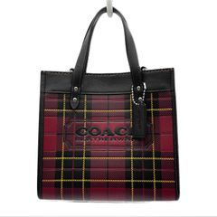 美品】COACH コーチ キャンバス トートバッグ プラッド チェック柄 A4 