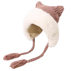 【人気商品】ニット帽 レディース 猫耳 キャップ かわいい帽子 秋冬 あったか 伸縮性 裏起毛 耳付き ニットキャップ 小顔効果 アウトドア カジュアル クリスマス ギフト プレゼント コスプレ