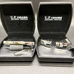 【未使用・タグ付】U.P renoma ネクタイピン カフス セット ユーピーレノマ 箱付のサムネイル