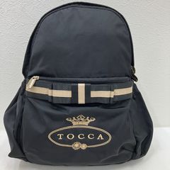 TOCCA マザーズバッグ リュック ブラック リボン - メルカリ
