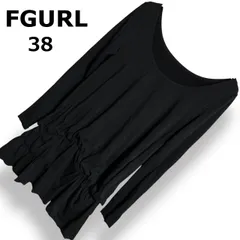FguRL エフガール ブラック 黒 チュニック ワンピース 長袖 Uネック ギャザー 裾フリル ストレッチ テンセル 日本製 レディース きれいめ フェミニン ミニワンピ 無地 上品 美シルエット【38】2604019APのサムネイル