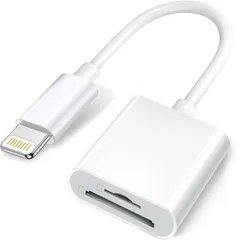 4KL157 Apple Lightning to SD & TFカード デュアルスロットリーダー iPhone/iPad用 2イン1 マイクロSD TF トレイルカメラビューアメモリーカードアダプター プラグアンドプレイ