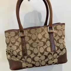 中古 (傷や汚れあり) COACH◆コーチ/シグネチャーハンドバッグ/トートバッグ/総柄