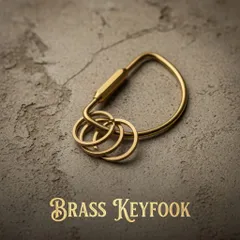 アメカジ アメリカ USA ビンテージ 真鍮 ブラス フック キーホルダー キーチェーン ウォレットチェーン パーツ バイカー ; USBS-002